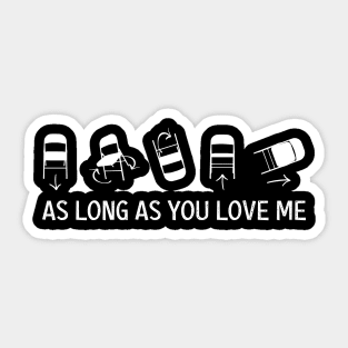 As long as you love me boy band Sticker